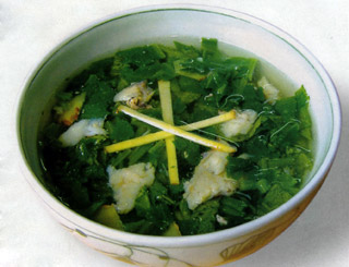 Mustard greens soup