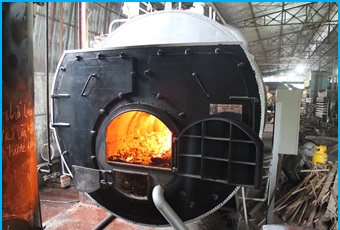Rice husk fired boiler