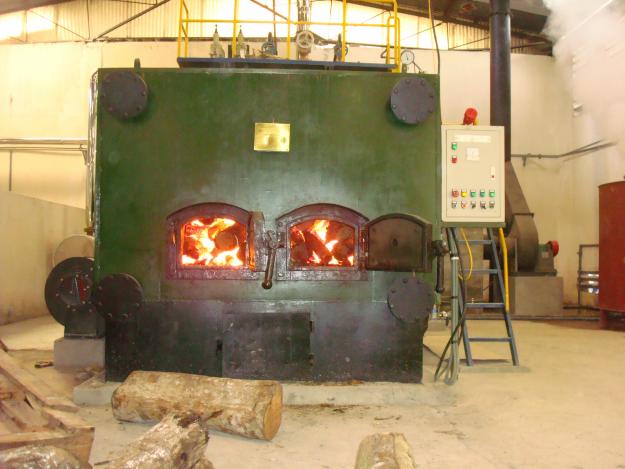 Rice husk fired boiler