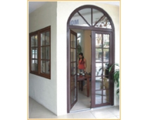 Aluminum and glass door