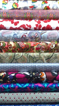 Printed satin