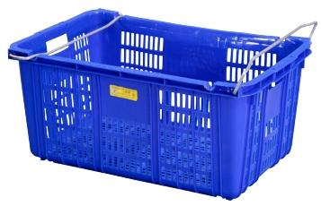 Vented plastic crate