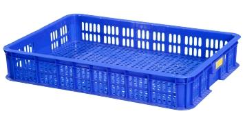 Vented plastic crate