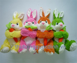 Plush toy bunny with carrot