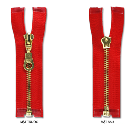 Metal zippers