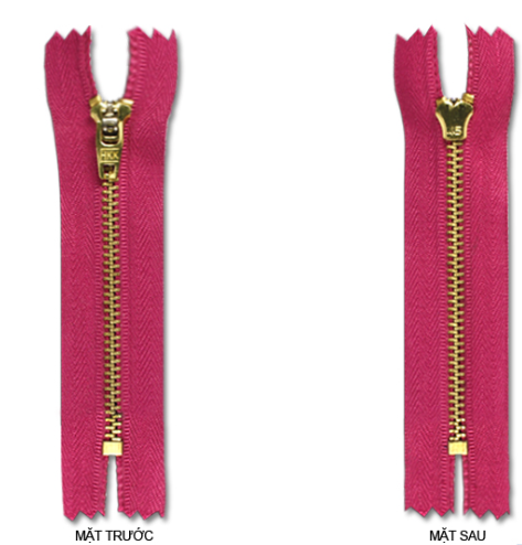 Metal zippers