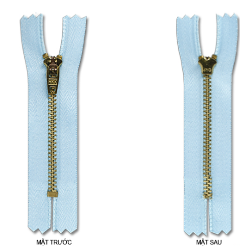 Metal zippers