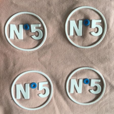 Embossed logo label