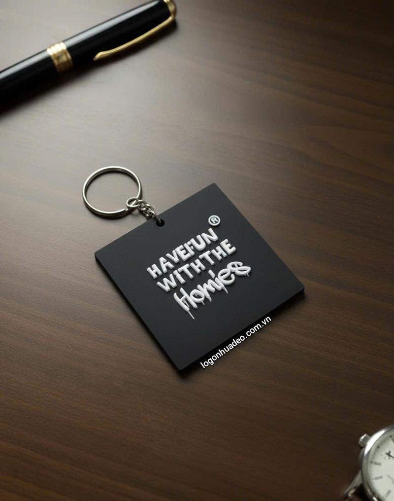 Rubber keychain
