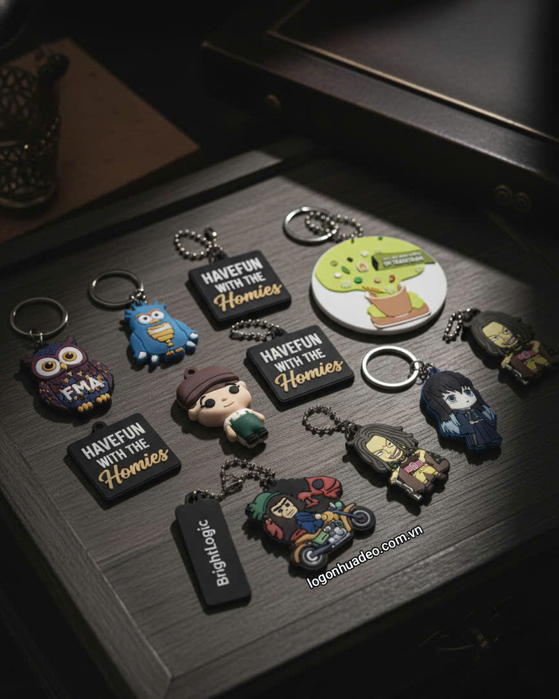 Rubber keychain
