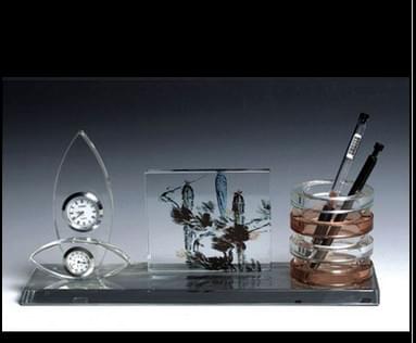 Crystal desk set