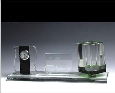 Crystal desk set