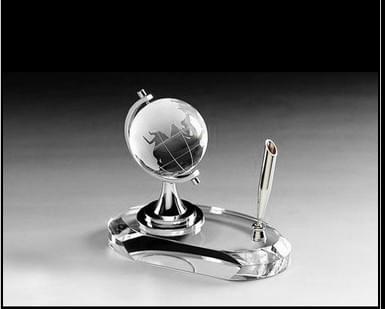 Crystal desk set