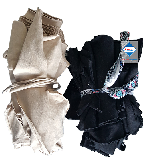 Coloured wiping cloth in stack