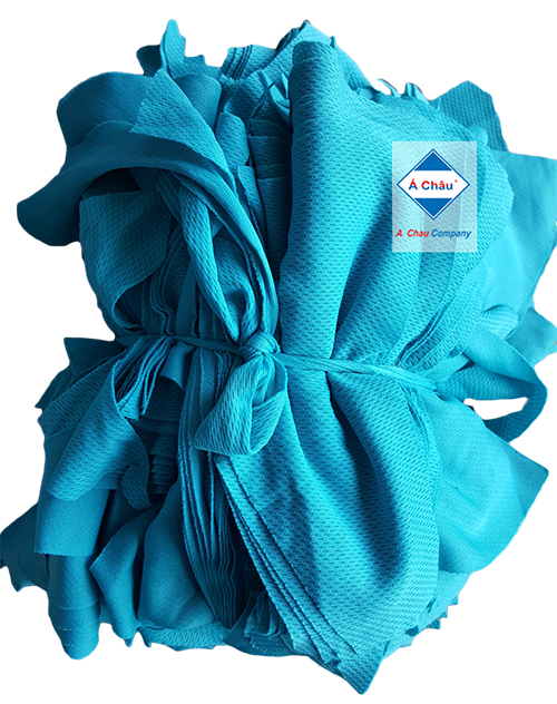 Coloured wiping cloth in stack