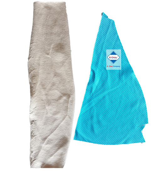 Coloured wiping cloth in stack