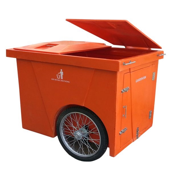 Plastic garbage bin