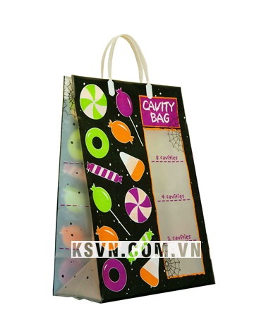 Back rigid handle plastic bag