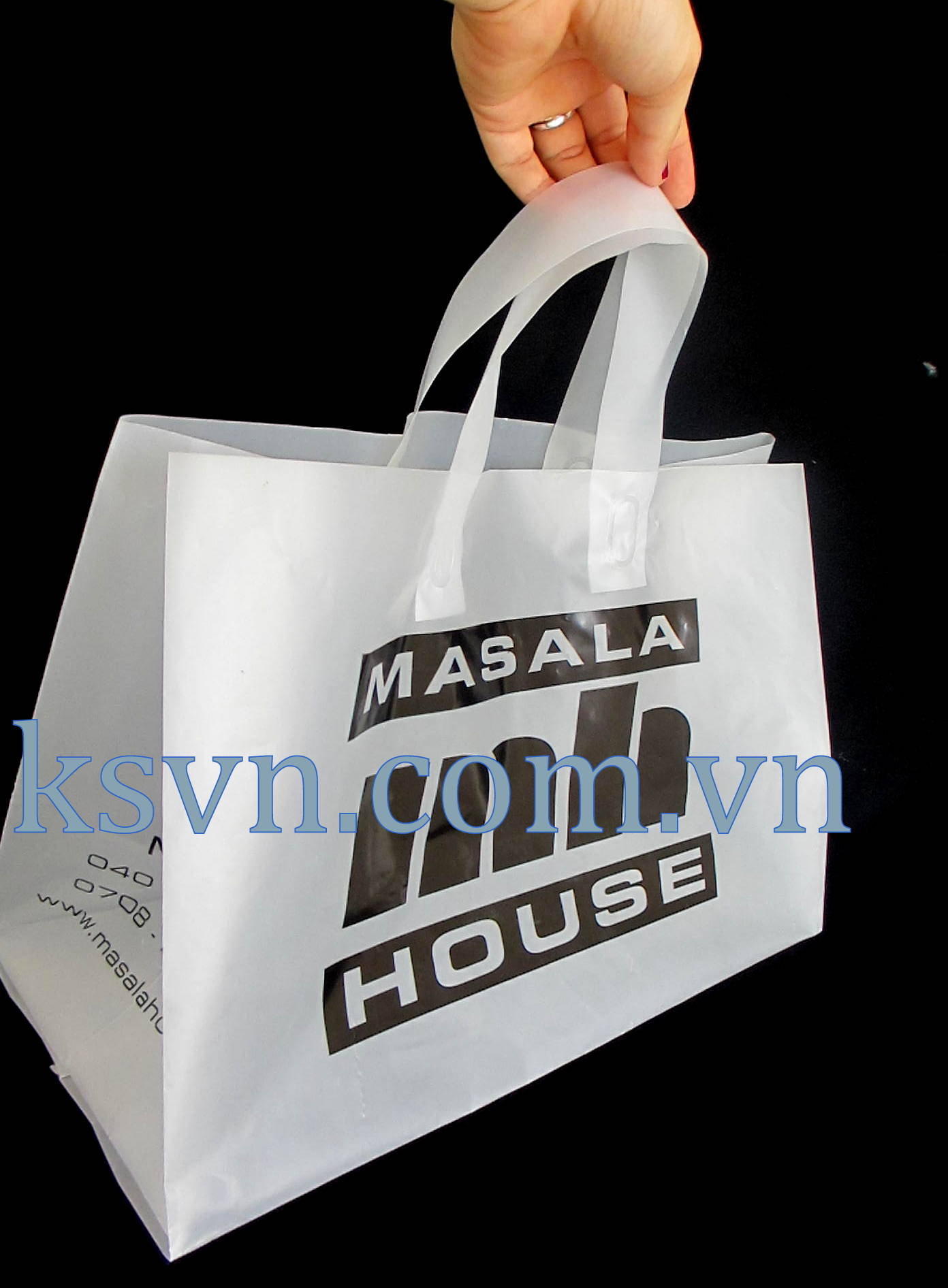 Clear froste HDPE shopping bag