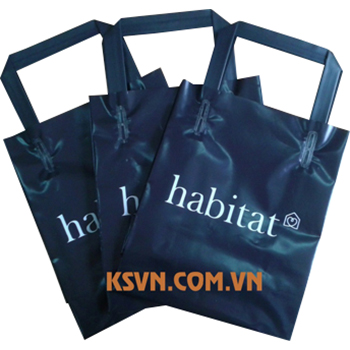Custom plastic trifold handle bag