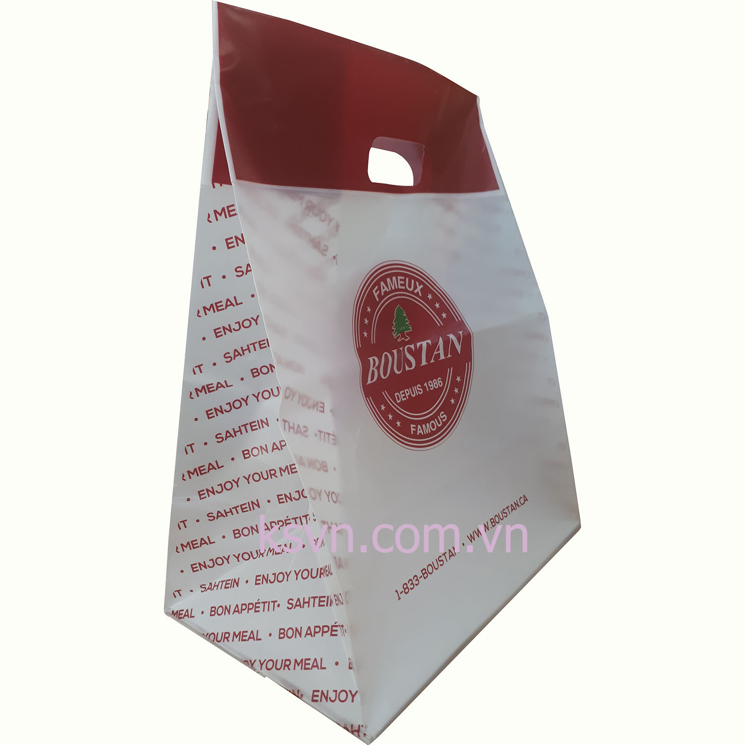 Die cut handle HDPE plastic bag