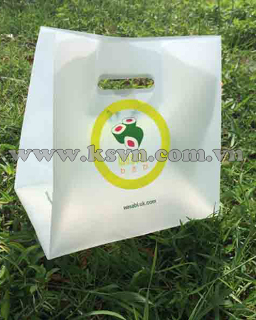 HDPE clear die cut handle plastic bag
