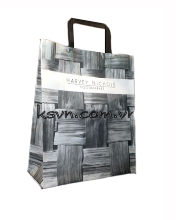HDPE plastic trifold handle bag