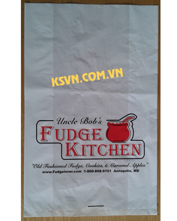 LDPE white plastic flat food bag