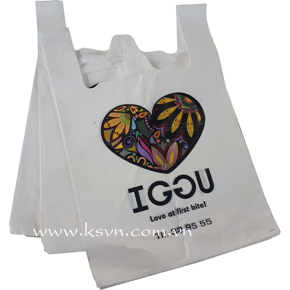 PE white t shirt plastic bag