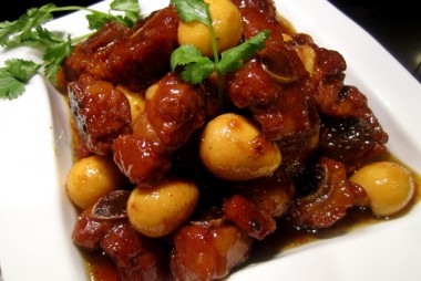 Caramelized pork and eggs