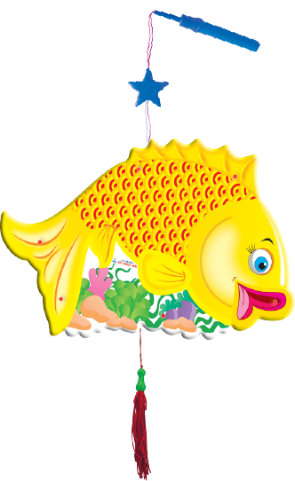 Gold carp lantern