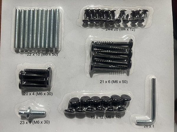 Custom blister-packed hardware