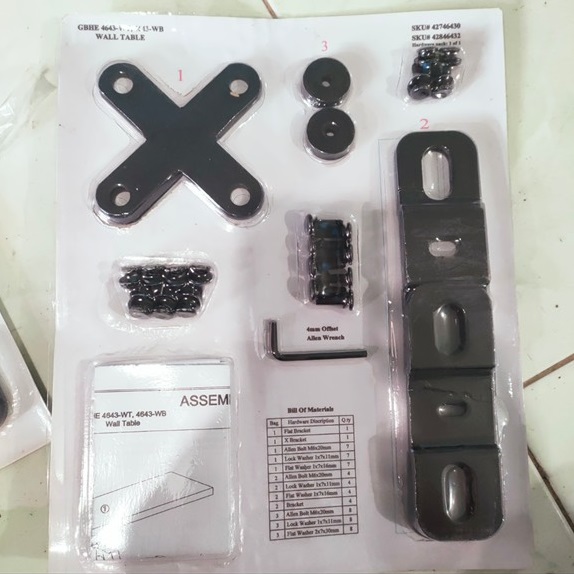 Blister-packed hardware