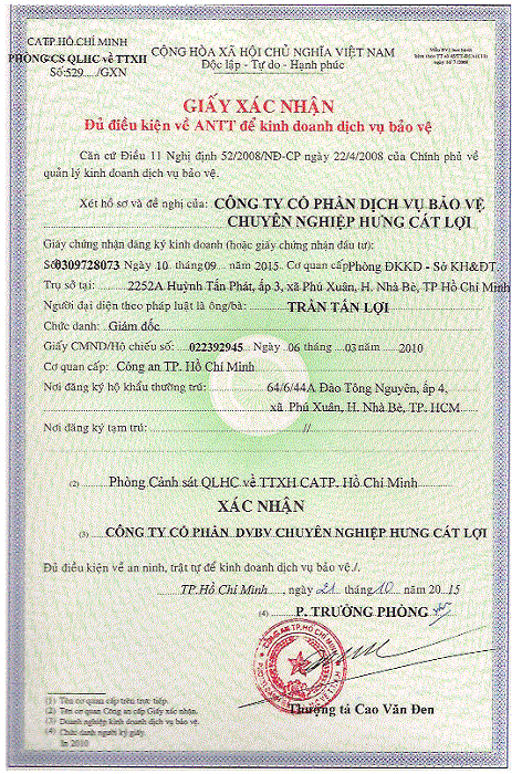 Certifications