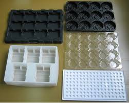 Shaped plastic tray