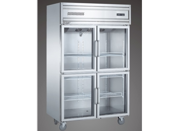 Four-door upright refrigerator