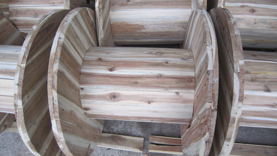 Wooden boxes, wooden bars