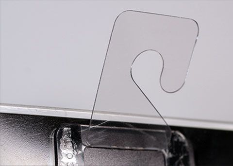 Fold up hang tab