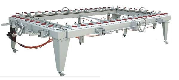 Mesh stretching machine
