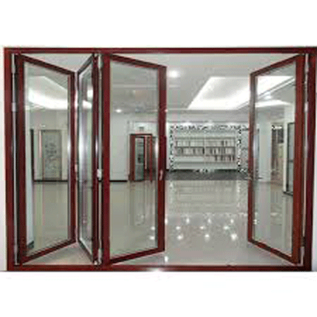 Aluminum glass door