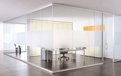 Glass partition