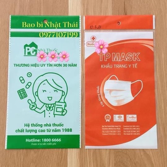 Face mask packaging bag