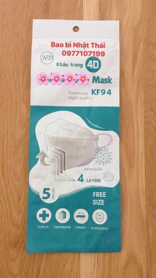 Face mask packaging bag