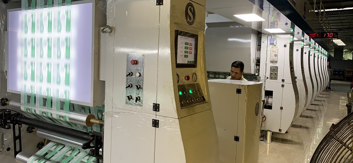 Face mask packaging bag production line