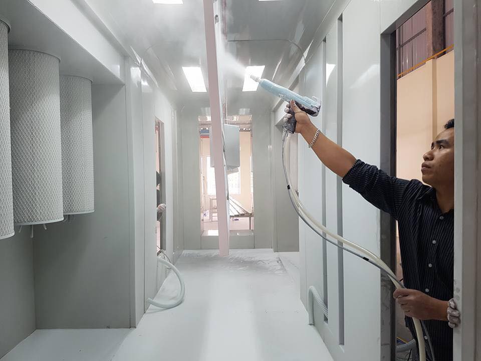 Powder coating line