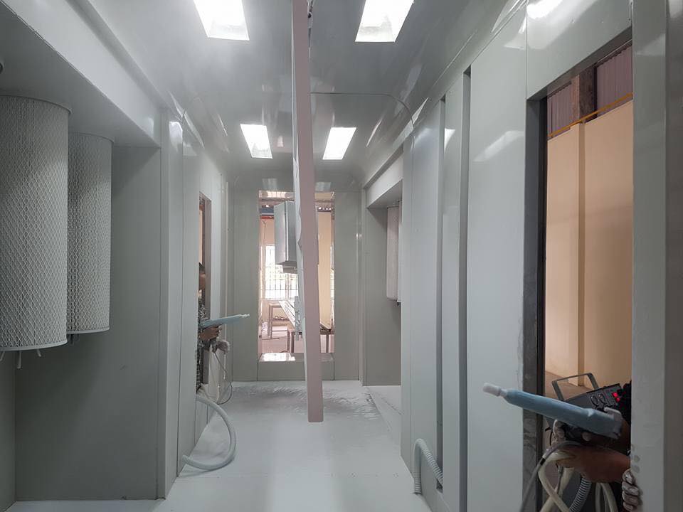 Powder coating line