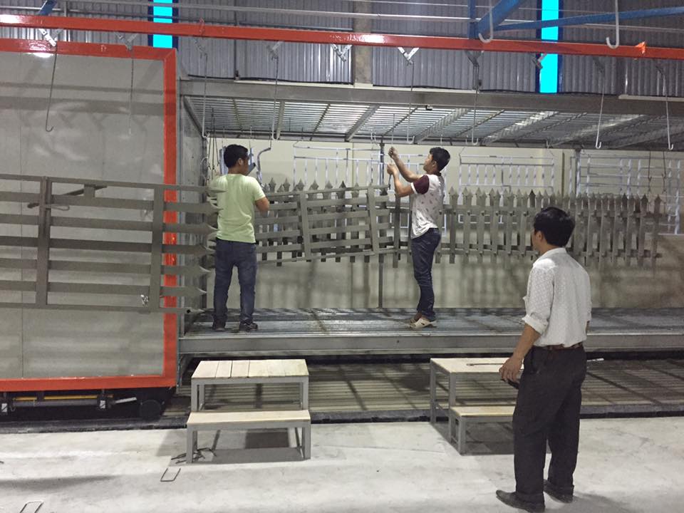 Powder coating line
