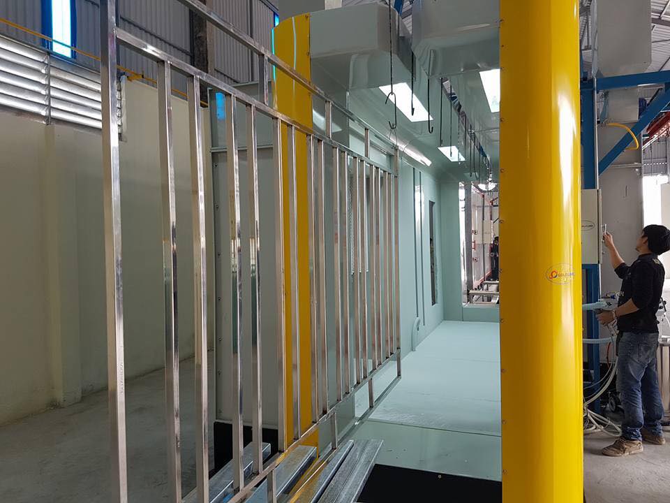 Powder coating line