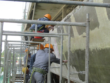 Concrete composite coating