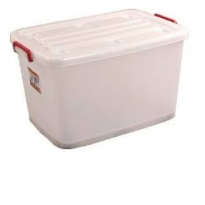 Plastic container with a lid